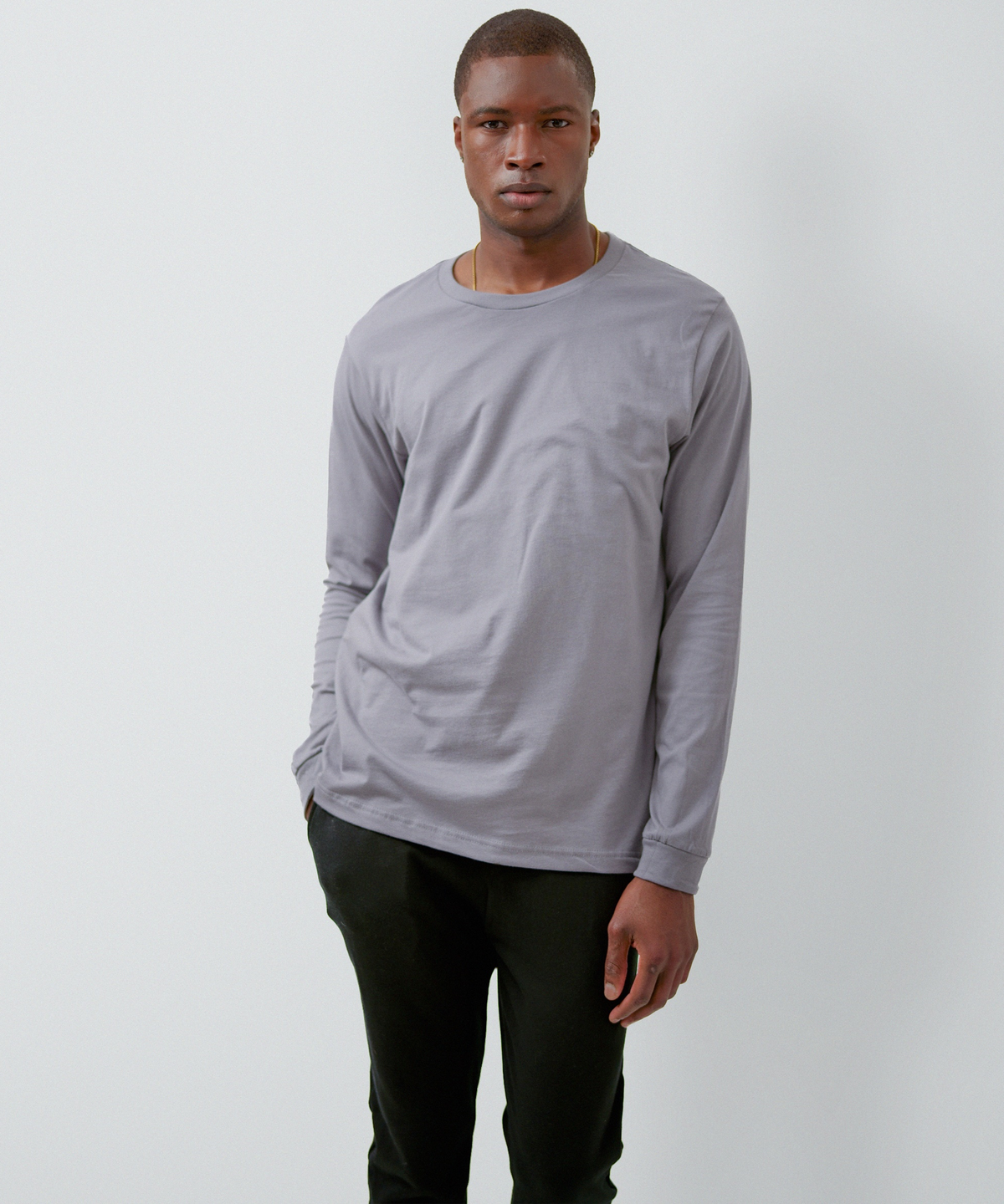 Essential Long Sleeve T-Shirt for Men (Storm)