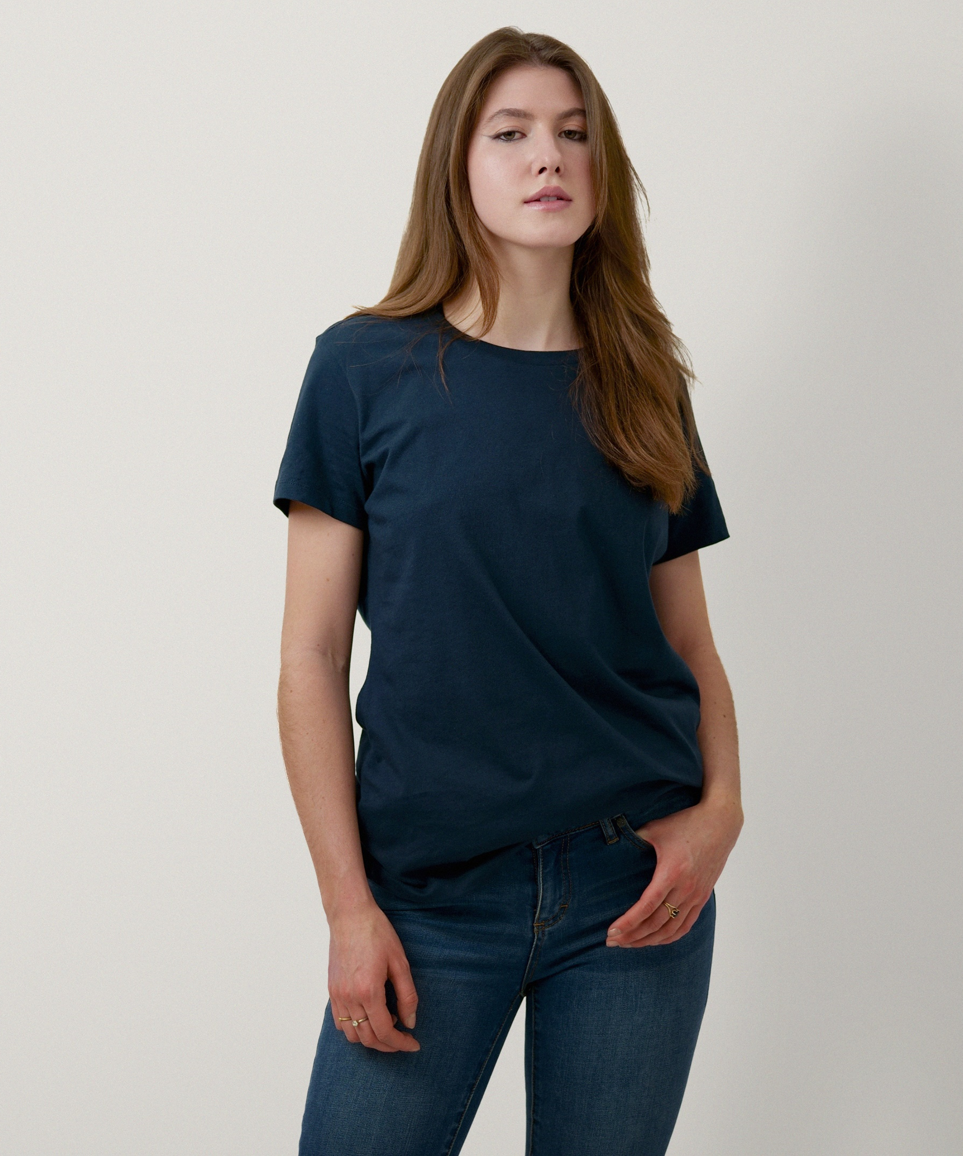 Essential Short Sleeve T-Shirt for Women (New Navy)