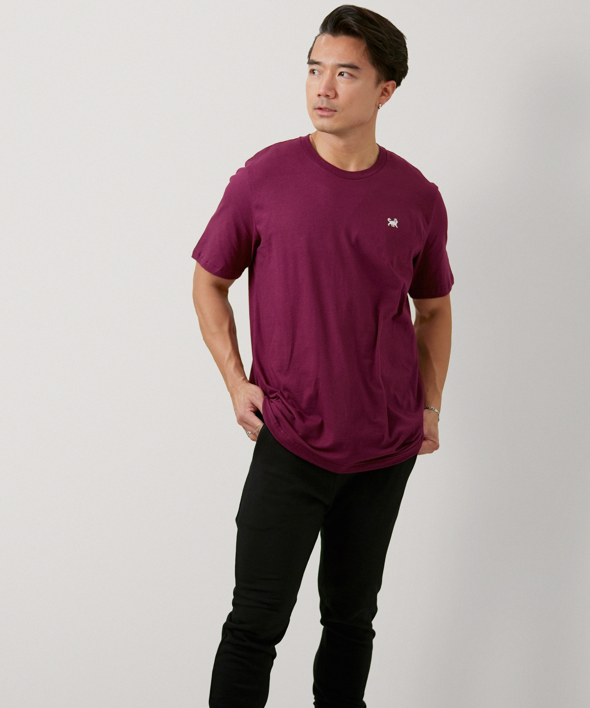 Signature Short Sleeve T-Shirt for Men (Maroon)