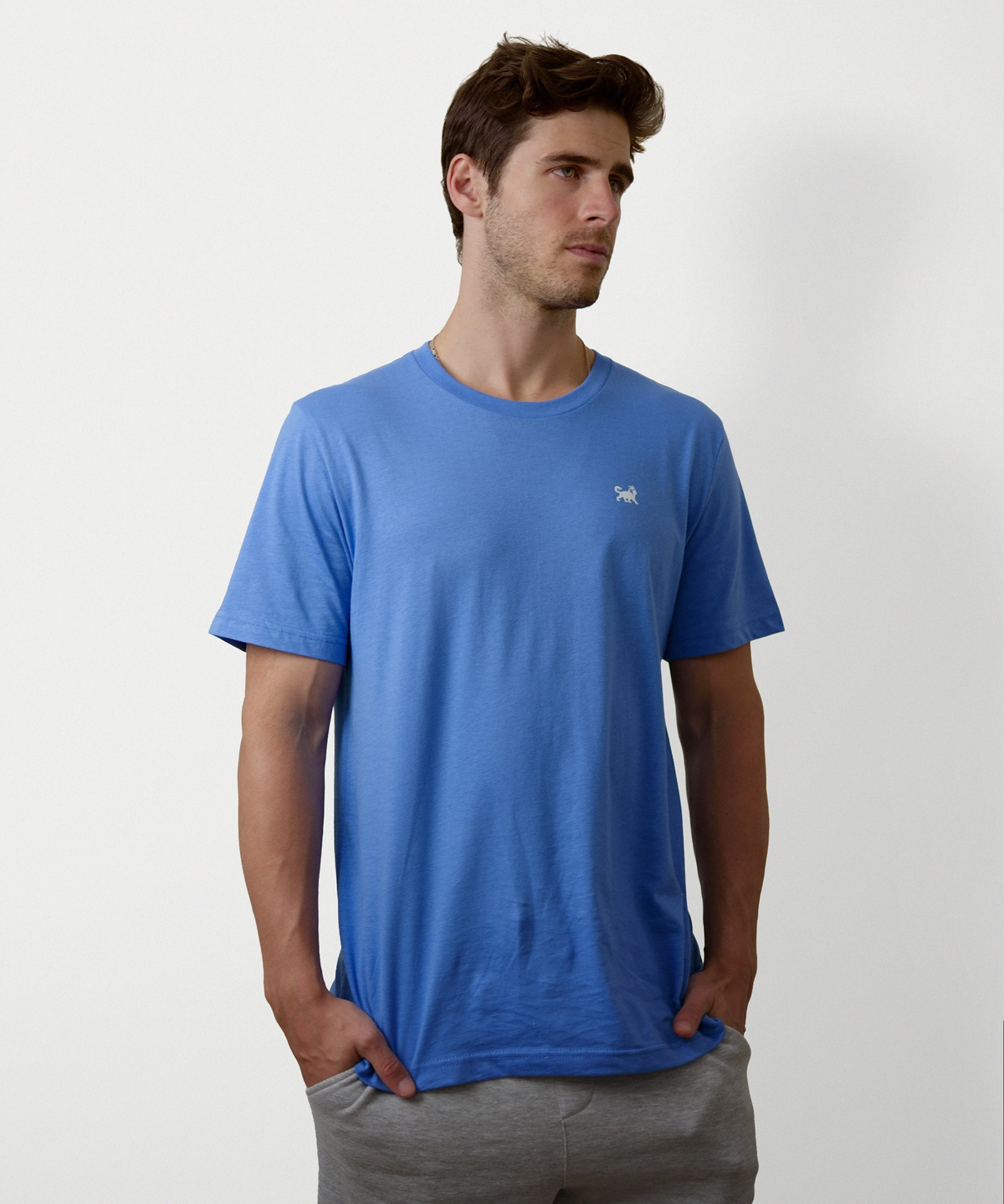 Signature Short Sleeve T-Shirt for Men (Columbia Blue)