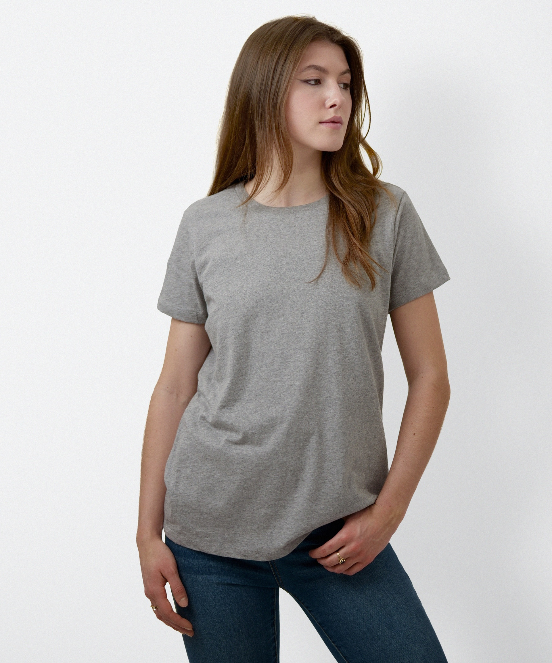 Essential Short Sleeve T-Shirt for Women (Heather Steel)