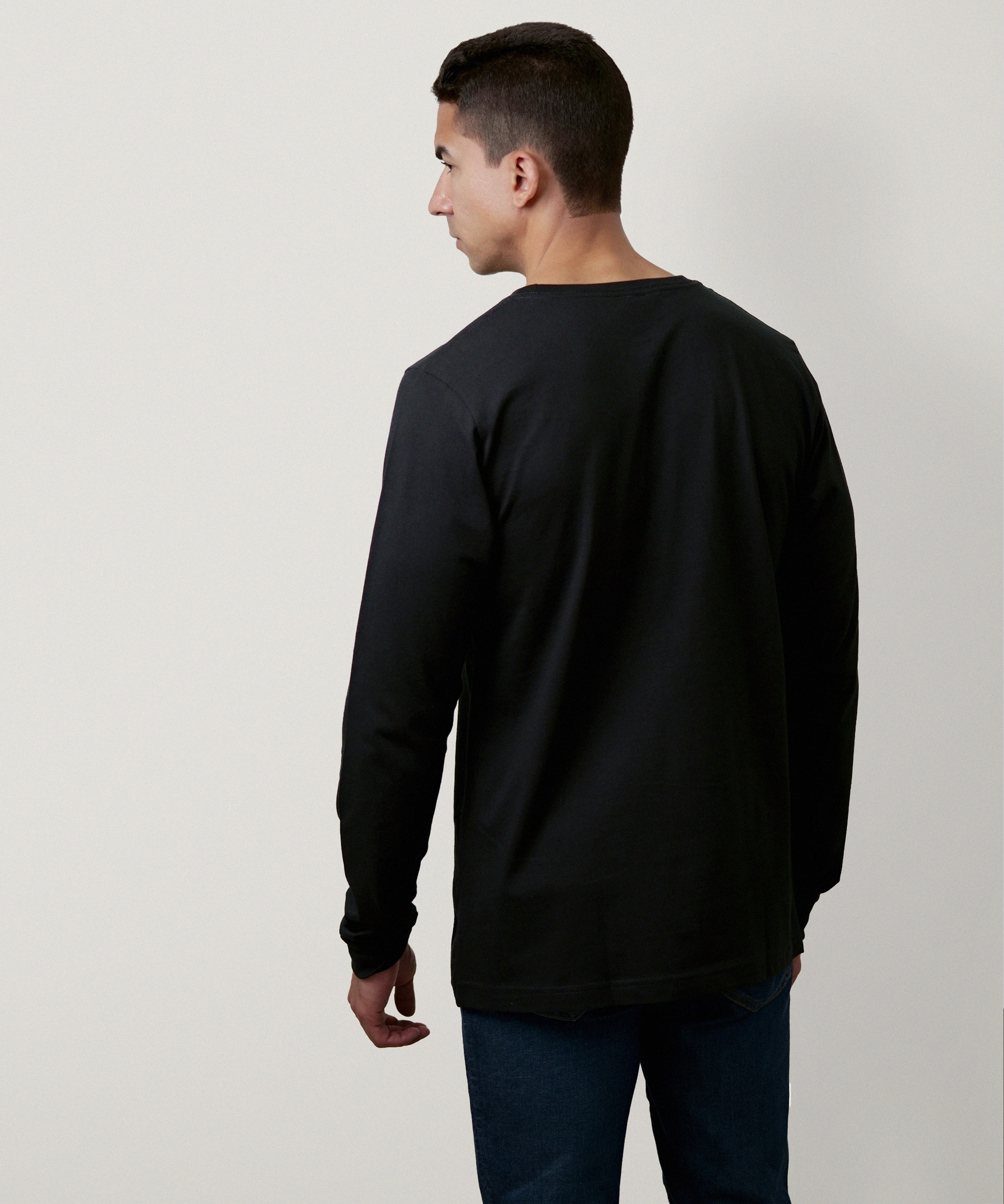 Signature Long Sleeve T-Shirt for Men (Black)