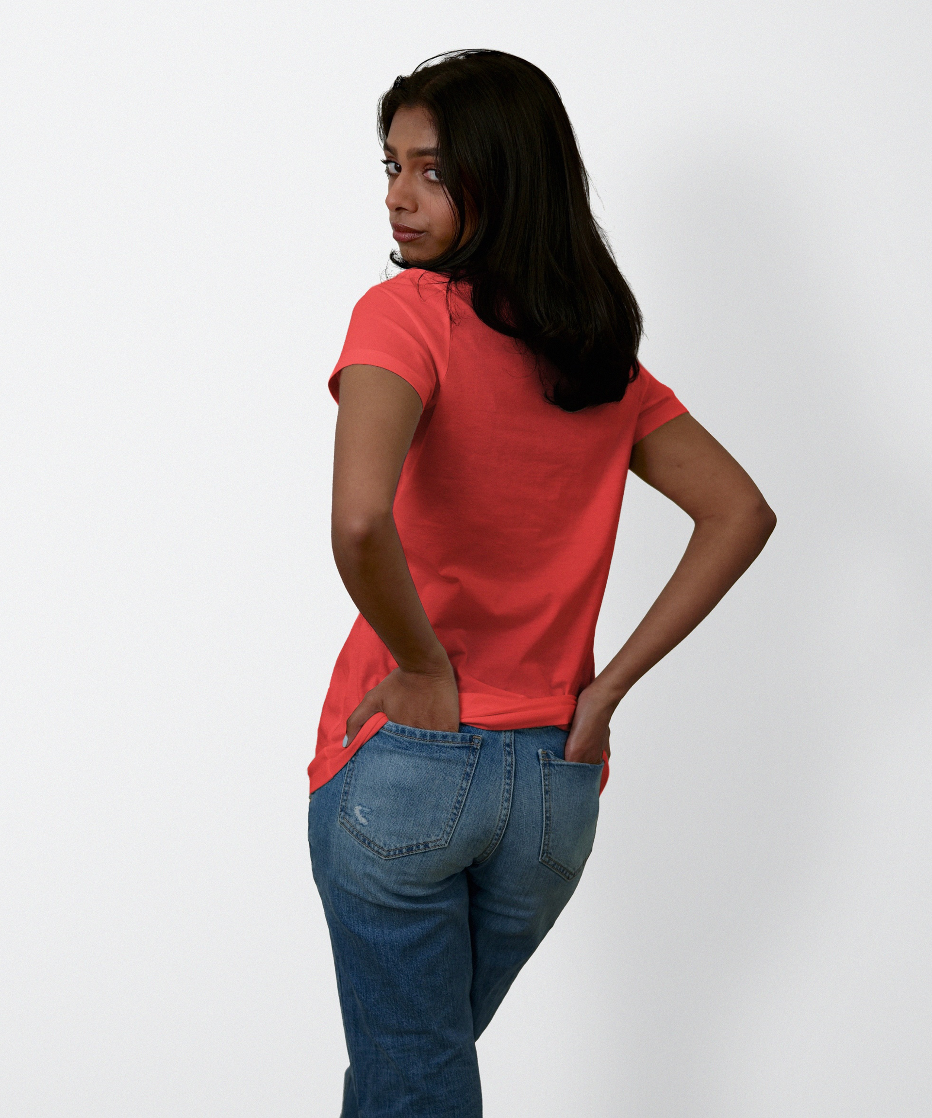 Essential Short Sleeve T-Shirt for Women (Coral)