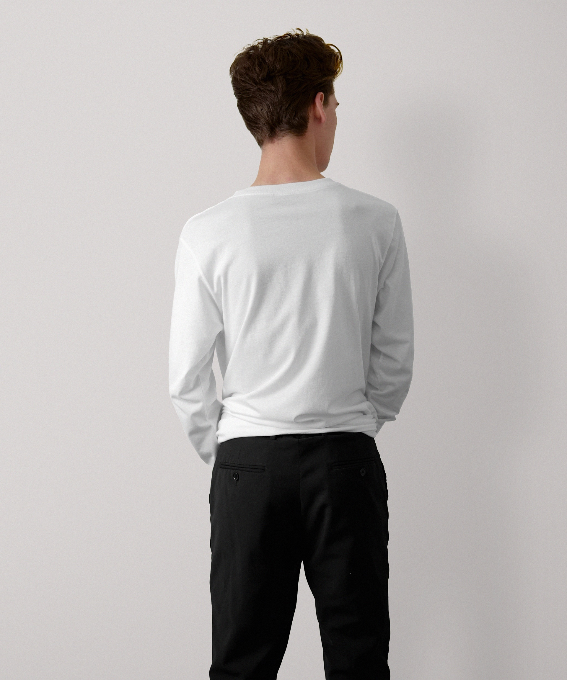 Essential Long Sleeve T-Shirt for Men (White)