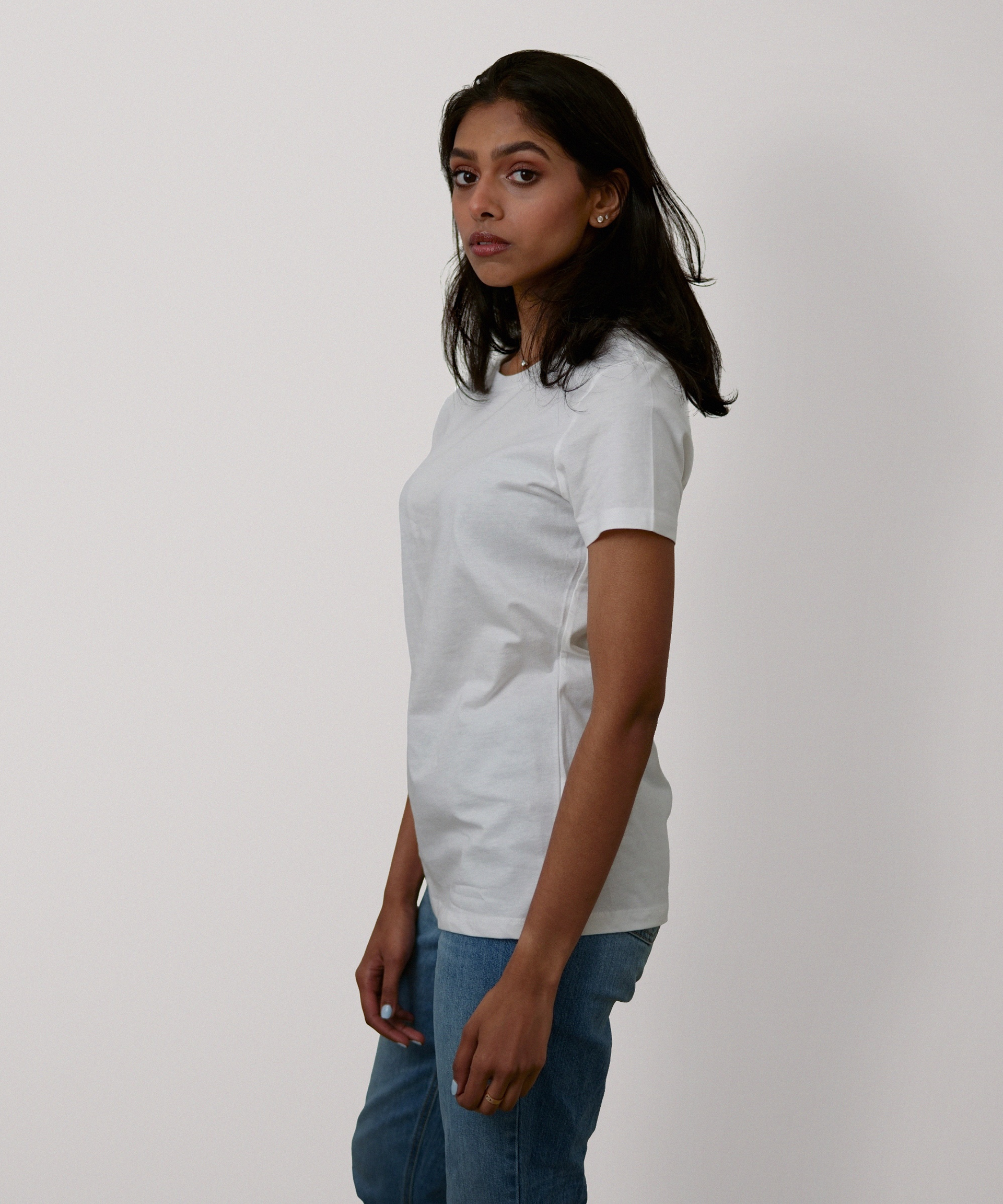Essential Short Sleeve T-Shirt for Women (Bright White)