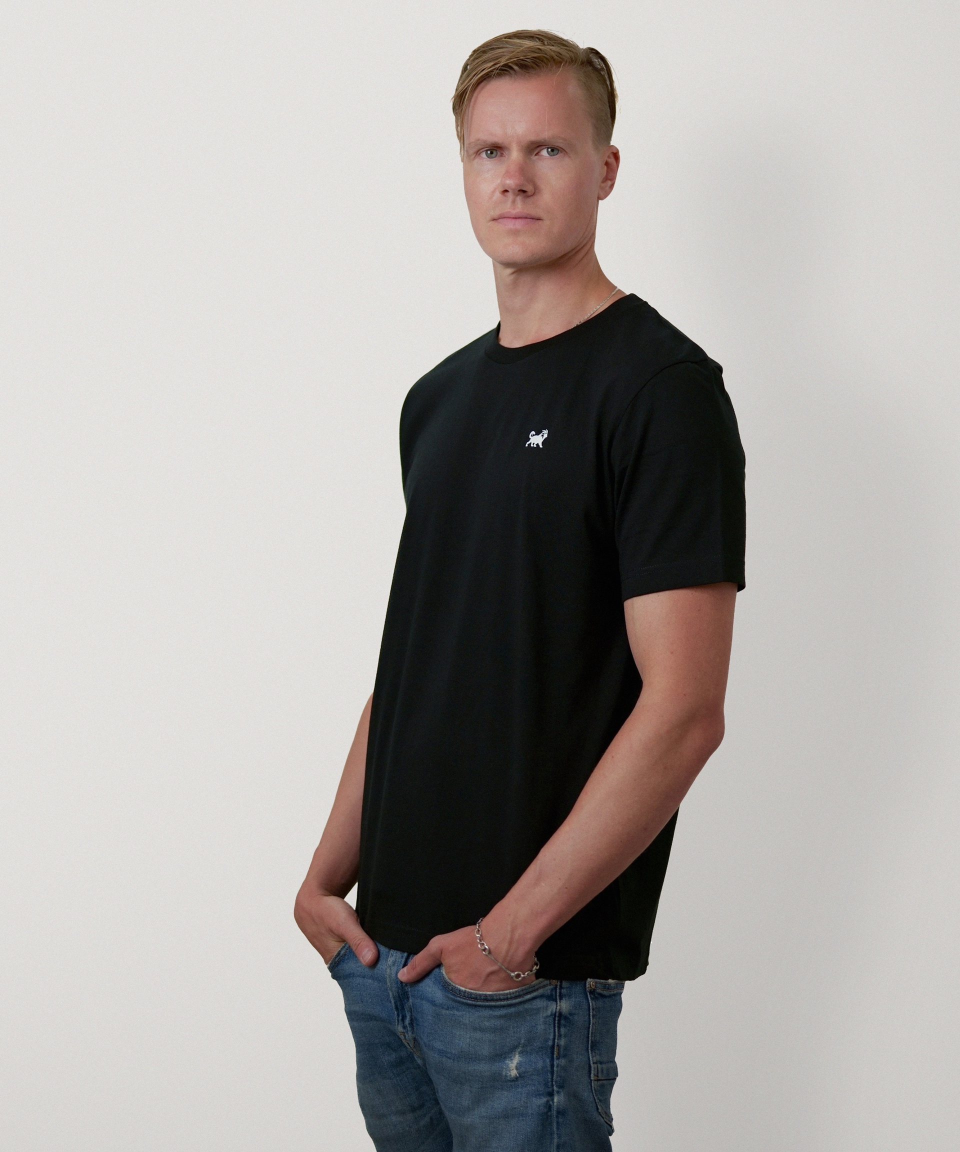 Signature Short Sleeve T-Shirt for Men (Black)