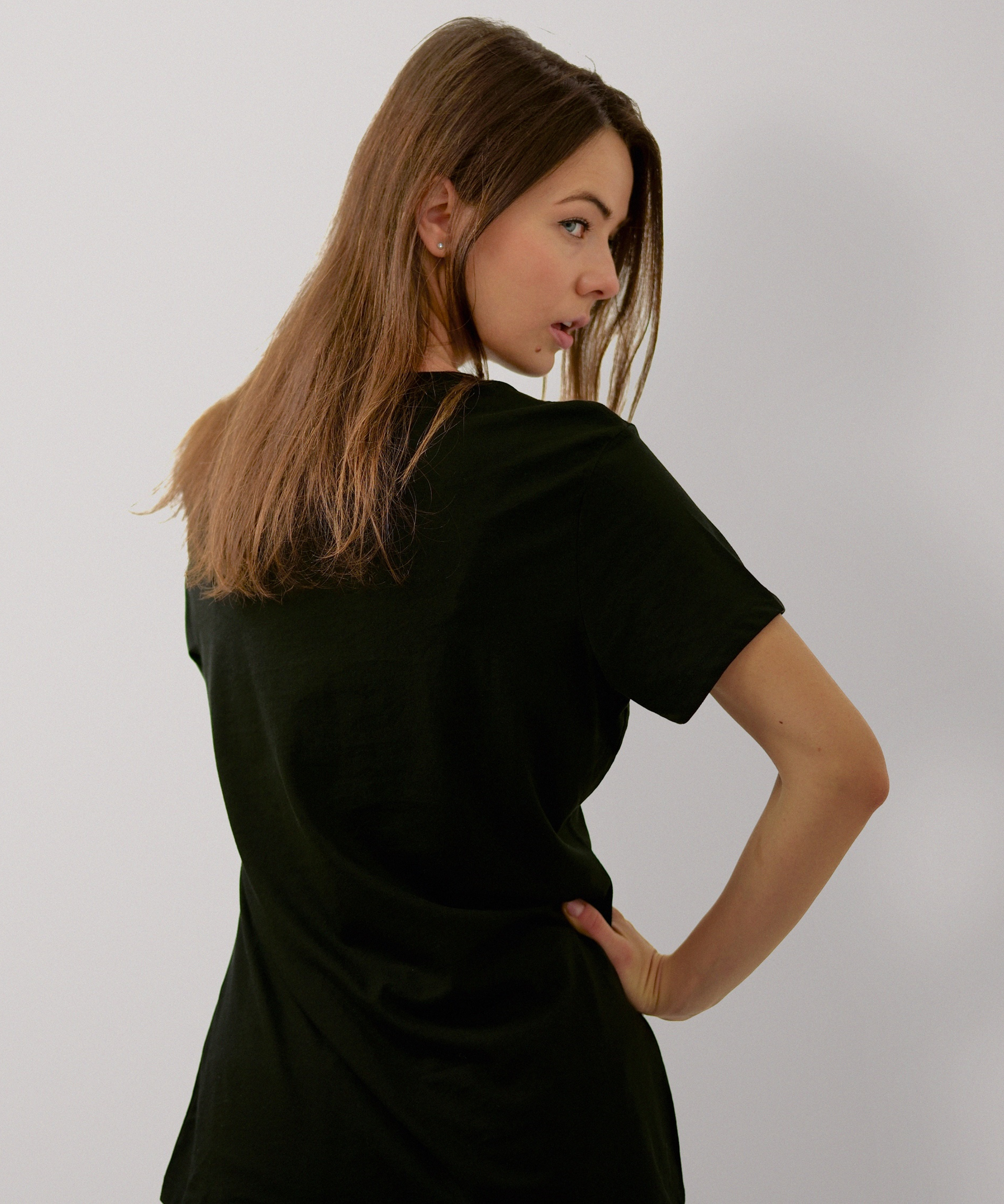 Essential Short Sleeve T-Shirt for Women (Black)