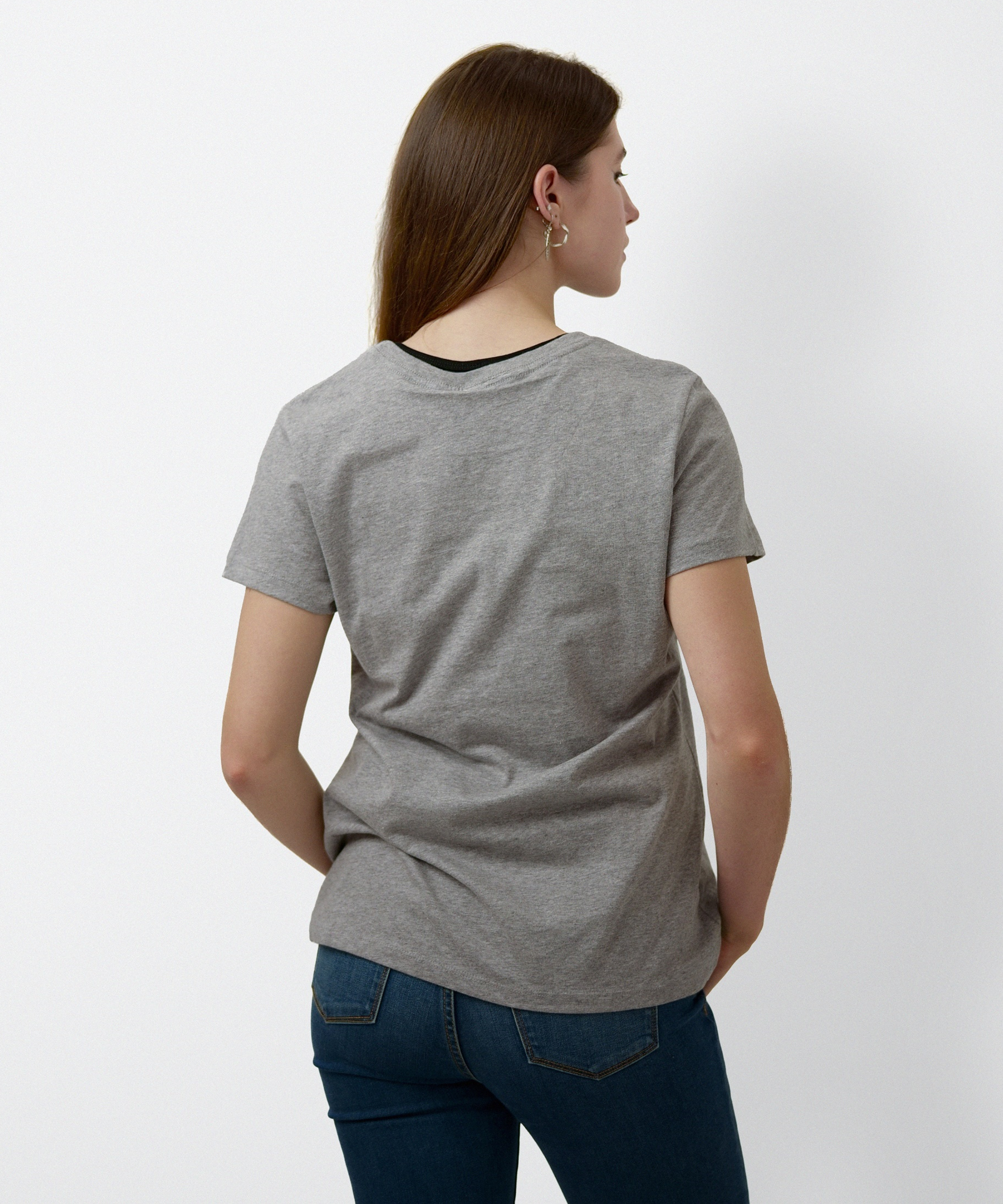 Essential Short Sleeve T-Shirt for Women (Heather Steel)