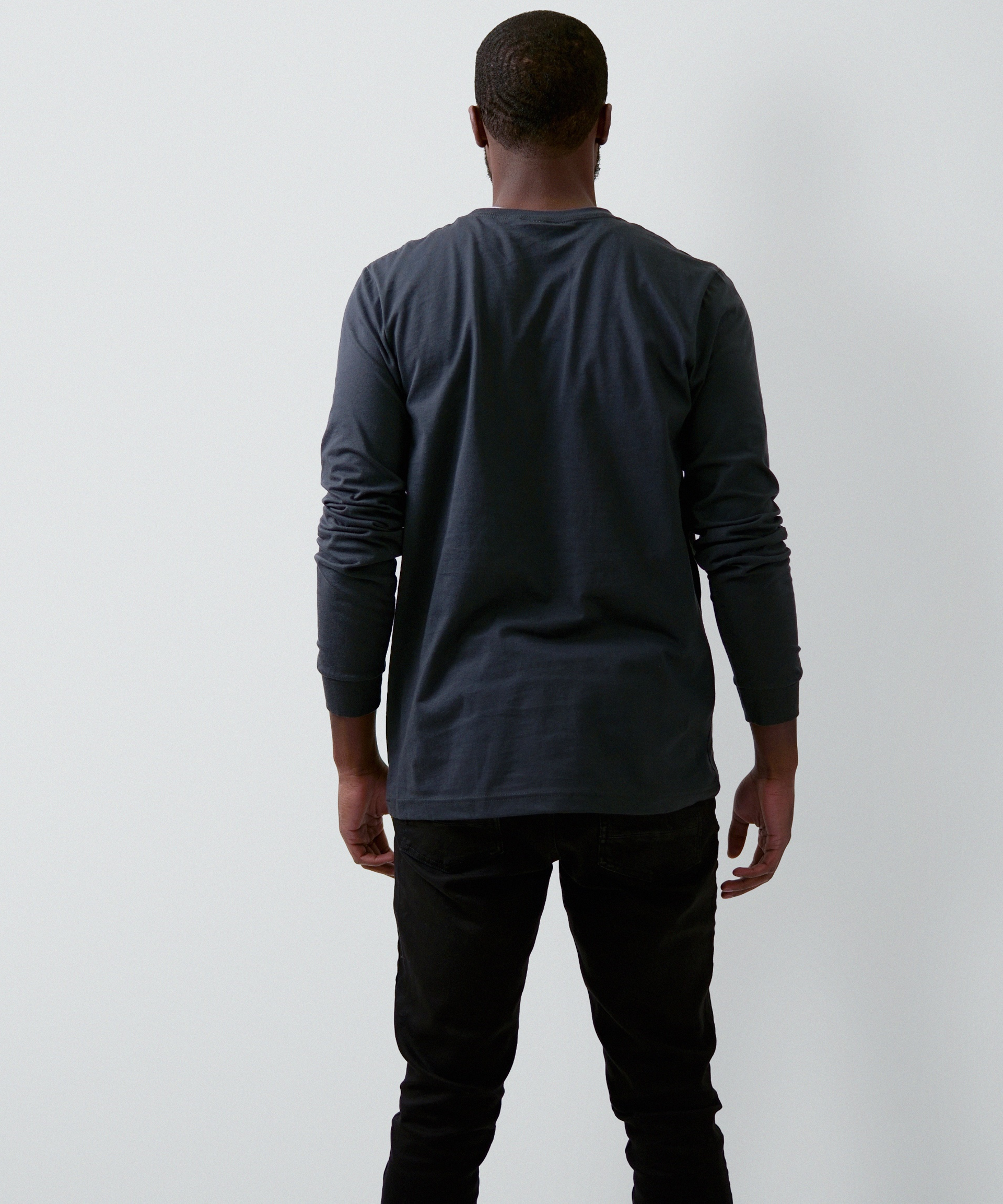 Signature Long Sleeve T-Shirt for Men (Dark Grey)